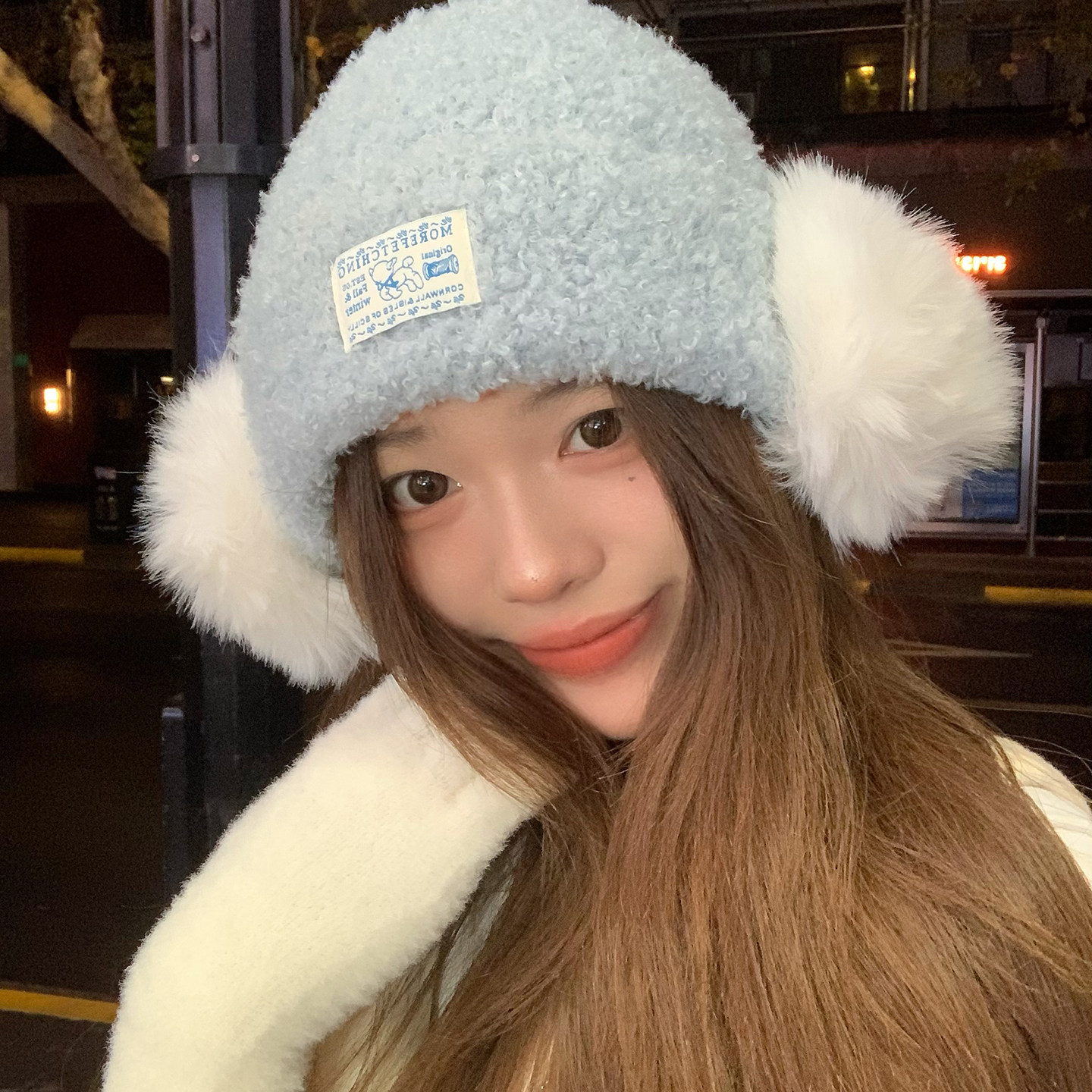 毛绒针织帽女冬季加厚保暖冬天防寒护耳帽显脸小毛线帽可爱耳包帽,服饰配件/皮带/帽子/围巾,帽子,淘宝优惠券,粉丝福利购,淘宝优惠卷