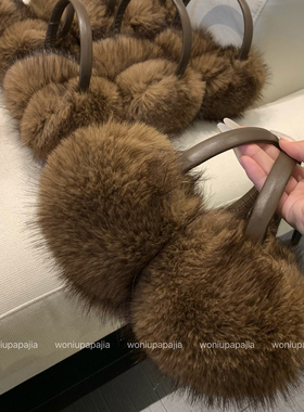 欧阳娜娜同款毛绒耳罩女冬季毛茸茸耳捂子保暖护耳耳包防冻耳暖女