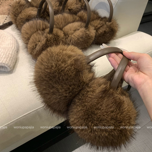 欧阳娜娜同款毛绒耳罩女冬季毛茸茸耳捂子保暖护耳耳包防冻耳暖女