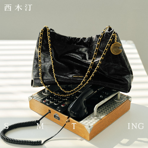 【西木汀】悠途 头层牛皮包包新款女托特包大容量链条包通勤包包