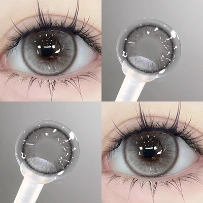 美瞳日抛30片大小直径粉灰色一次性高透氧隐形眼镜女HC正品官网TN