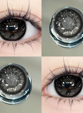 雾面雪山美瞳日抛30片一次性黑色大直径14.5HC婚礼隐形眼镜次抛TN