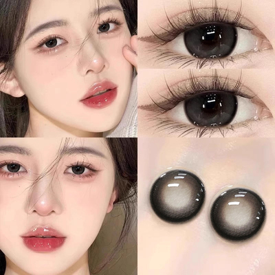 2片装】美瞳年抛无锁边隐形眼镜半年抛大小直径旗舰店官方正品ws