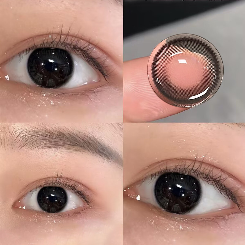 2片装】海昌日抛美瞳星野黑14.2小直径次抛细锁边近视隐形眼镜ws图片