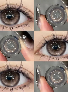 流心泡芙美瞳日抛30片棕色混血大直径一次性婚礼隐形眼镜NF10片TN