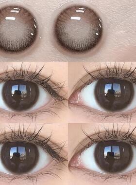 可可蜜糖美瞳半年抛秋冬棕色三明治小直径隐形眼镜NF正品旗舰店TN