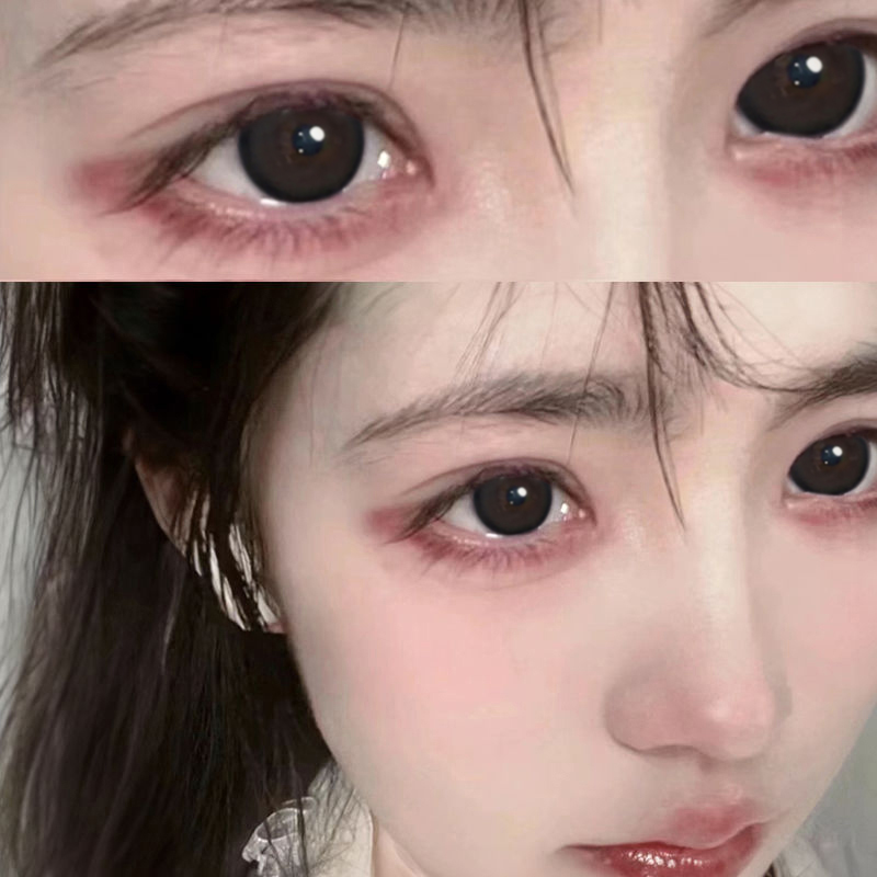 海昌美瞳日抛黑色自然近视隐形眼镜大小直径T带度数婚纱照次抛ws