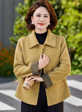 赋妤妈妈秋季新款毛呢外套