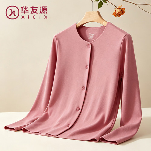 秋季女士纯棉长袖保暖上装老年人