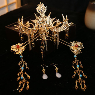 古风汉服发饰发冠发簪凤冠全套古装体验馆摄影流苏大气饰品配饰