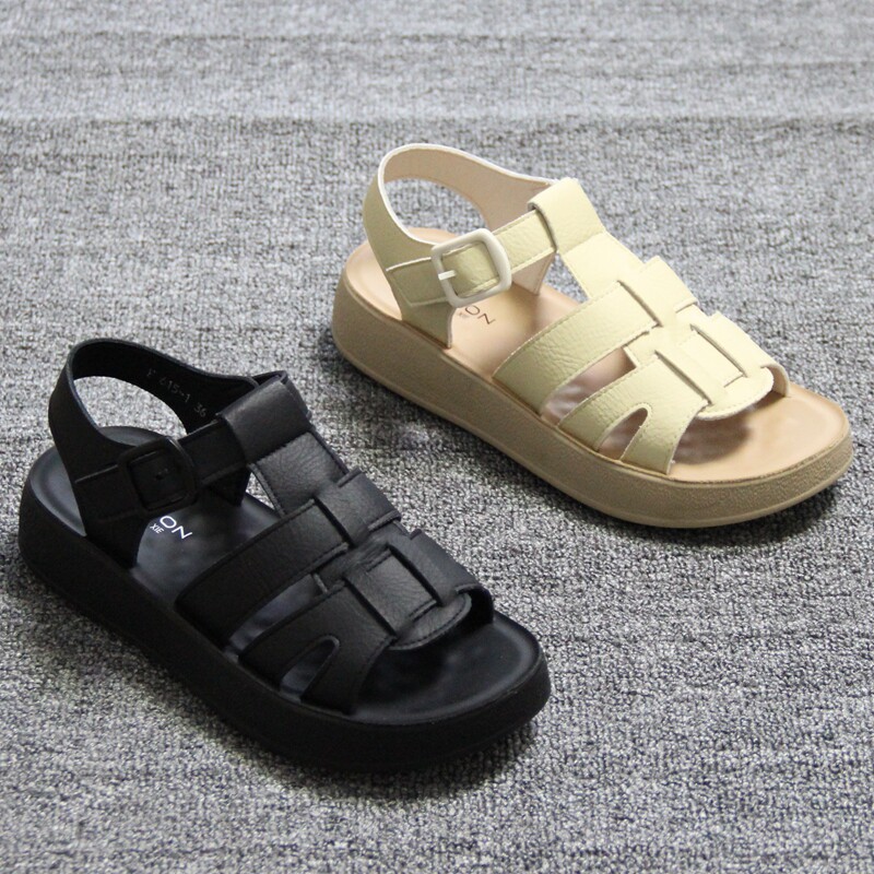 2025夏季新款女鞋厚底罗马鞋软底女单凉鞋松糕底休闲鞋女鞋妈妈鞋