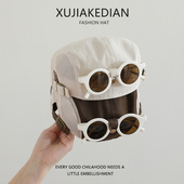 宝宝帽子春夏薄款 网眼透气贝雷帽儿童前进帽男女童防晒反戴鸭舌帽