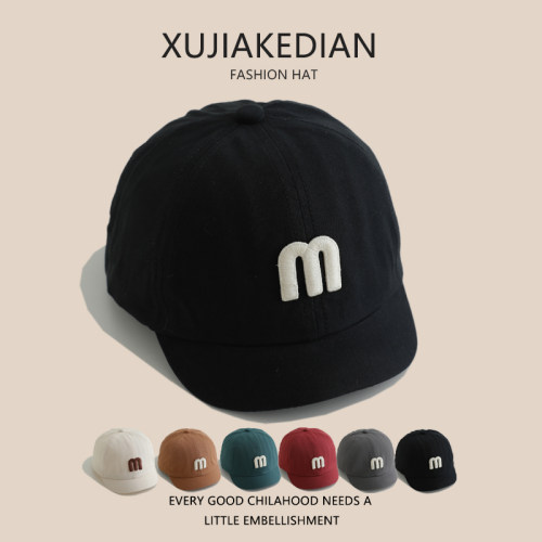 春秋新款韩系刺绣字母宝宝鸭舌帽