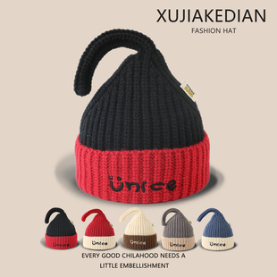 宝宝帽子秋冬款毛线帽儿童针织帽秋冬季可爱超萌护耳帽保暖包头帽