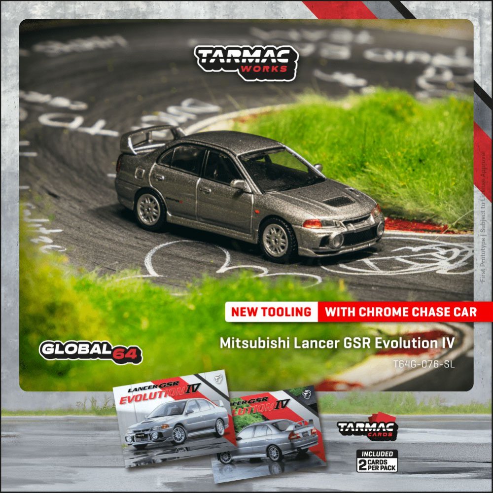 TW 1:64 三菱蓝瑟 四代 GSR Evolution IV 合金汽车模型