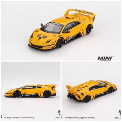 预售 MINIGT 1:64 #1135 兰博基尼GT Evo 黄色合金汽车模型