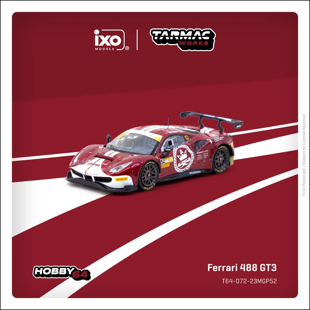 TW 1:64 法拉利 Ferrari 488 GT3 FIA GT World Cup 合金汽车模型