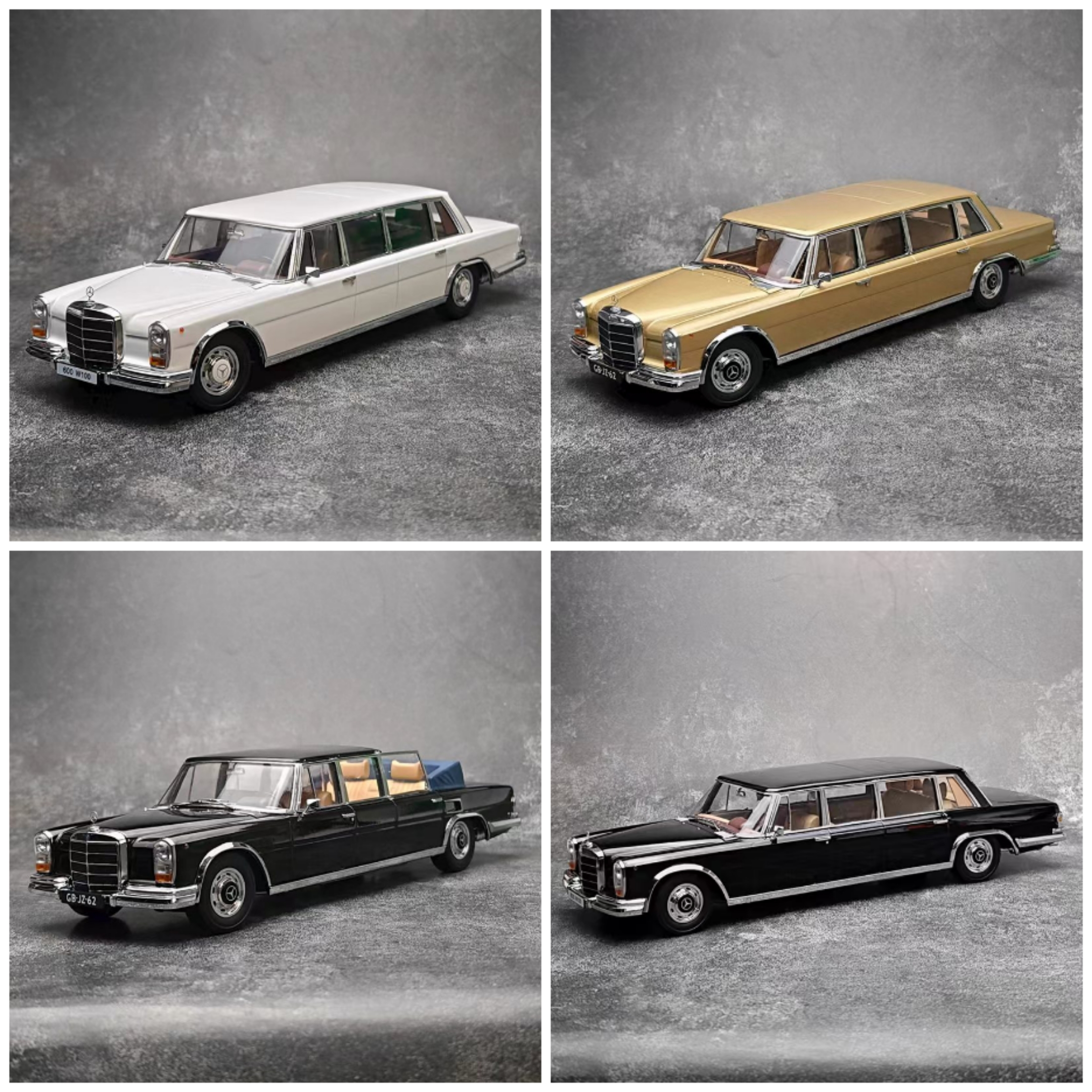 特价 KK 1:18 加长奔驰普尔曼600 W100 Pullman 收藏合金汽车模型