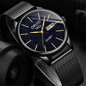 石英网带潮流简约防水网带男士 手表男满天星2022新款 星空时尚 手