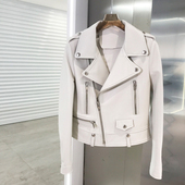 SLP进口绵羊皮皮衣真皮皮衣夹克女机车短款 2026海宁春季 新款 显瘦