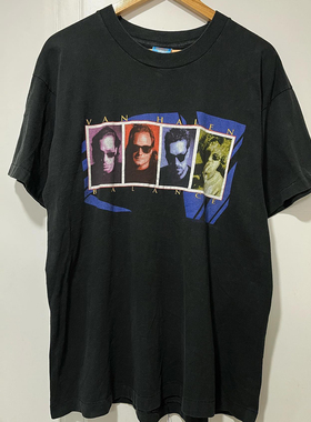 Van Halen范·海伦乐队重磅硬摇滚短袖T恤vintage美式复古半袖潮