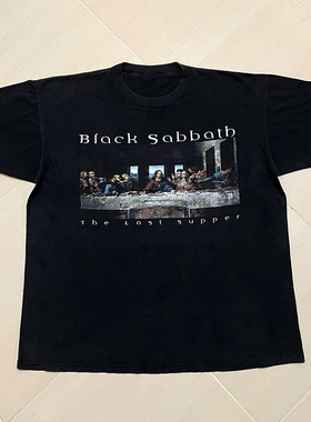 Black Sabbath黑色安息日乐队摇滚重磅纯棉质感短袖Y2K男女T恤潮