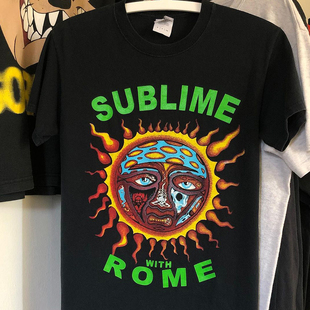 Sublime With Rome Tour暗黑复古嘻哈太阳花ins慵懒风男女短袖T恤
