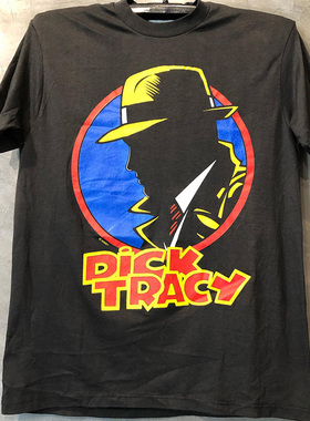 Dick Tracy狄克崔西欧美电影潮流短袖美潮oversize男女重磅棉T恤