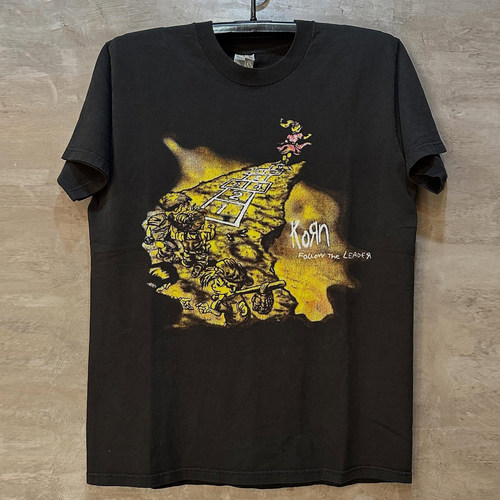 科恩乐队美式重磅小领口短袖T恤