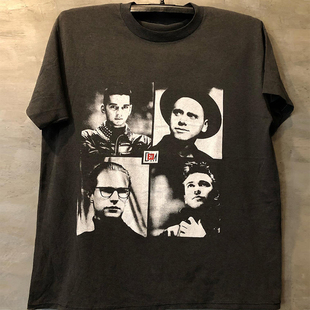 Depeche Mode赶时髦乐队高街嘻哈风摇滚短袖男女潮流纯棉质感T恤