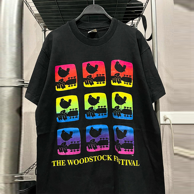 音乐节重磅棉短袖T恤美式半袖棉