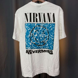 校园风棉半袖 T恤Oldschool美式 Nirvana涅槃乐队笑脸印花潮牌短袖