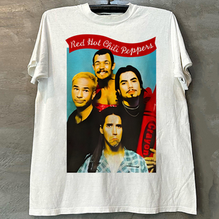T恤 ChiliPeppers红辣椒乐队卡通趣味FOG潮牌重磅棉短袖 Red Hot