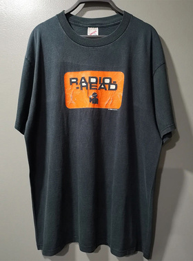 Radiohead电台司令乐队美潮炸街酷飒风vintage复古短袖男女T恤棉