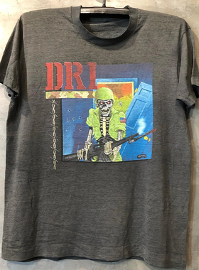 Dirty Rotten Imbeciles金属朋克乐队哥特风vintage复古短袖T恤男