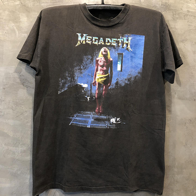 短袖T恤摇滚风男女Megadeth乐队