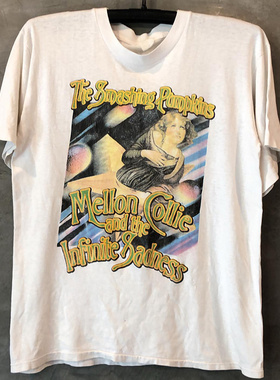 Smashing Pumpkins碎南瓜乐队高街复古经典摇滚短袖chic男女T恤潮