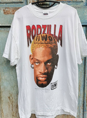Dennis Rodman大虫罗德曼潮牌短袖T恤vintage美式高街复古FOG半袖