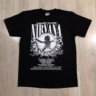 Nirvana Nevermind涅槃天使乐队科特柯本vintage复古男女短袖T恤