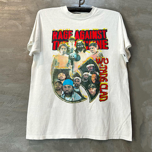 T恤hiphop美式 Clan武当派愤怒机器乐队联名短袖 嘻哈潮tee Tang