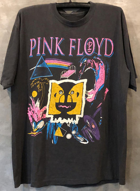 Pink Floyd平克弗洛伊德摇滚乐队涂鸦风格短袖男女oversize潮T恤