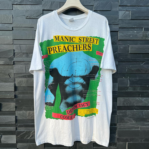 狂躁街传教士乐队美式短袖T恤棉