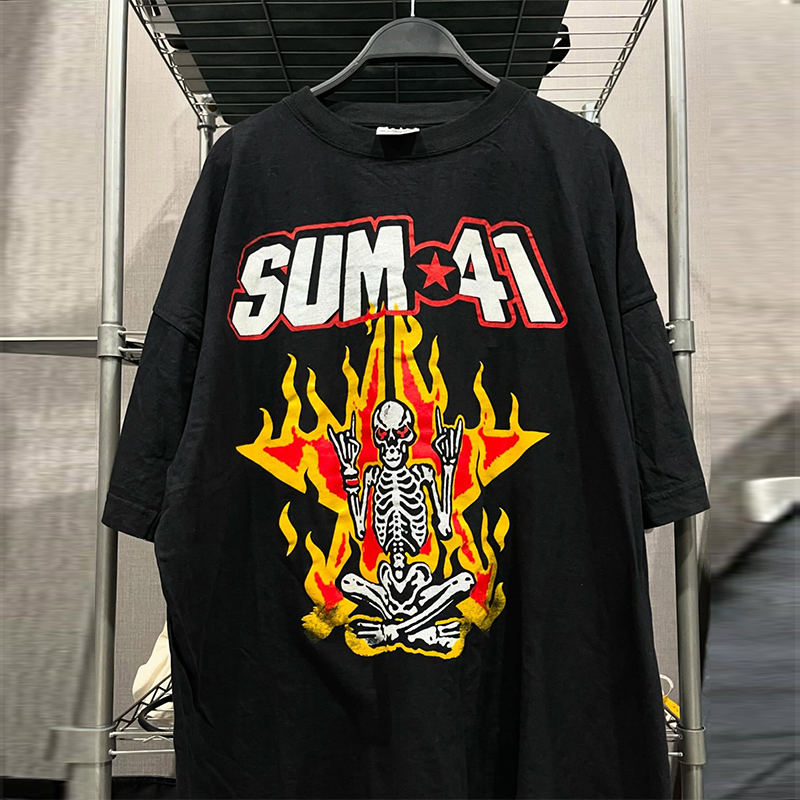 Sum41硬金属摇滚乐队美式T恤棉