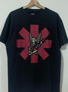 Red Hot Chili Peppers红辣椒摇滚乐队潮牌短袖T恤vintage半袖男