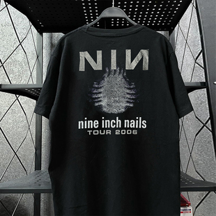 T恤chic美式 Nails九寸钉乐队潮牌短袖 嘻哈风痞帅棉tee Inch Nine