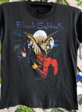 Black Sabbath黑色安息日乐队vintage美式复古短袖潮流纯棉T恤男