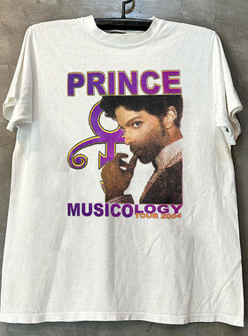 Prince唱作歌手王子专辑短袖T恤Cityboy数码直喷美式小领口潮tee
