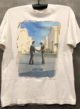 Pink Floyd英国摇滚乐队平克弗洛伊德纯棉小领口潮流男女短袖T恤