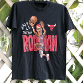 Dennis Rodman大虫罗德曼篮球街头风复古短袖 重磅棉小领口男女T恤