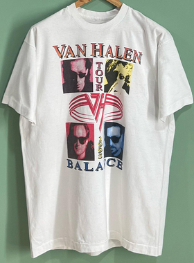Van Halen范海伦乐队朋克摇滚风chic纯棉重磅短袖男女宽松质感T恤